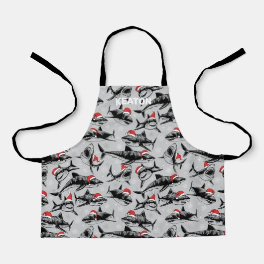 Tablier d'impression père Noël Shark (Recto)