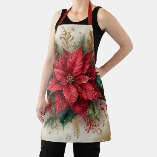 Tablier d'impression recto-verso rouge de Noël (Insitu)