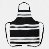 Tablier d'impression tout-en-blanc et noir moderne (Recto)