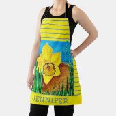 Tablier d'impression tout-en-dessus jaune et bleu (Insitu)