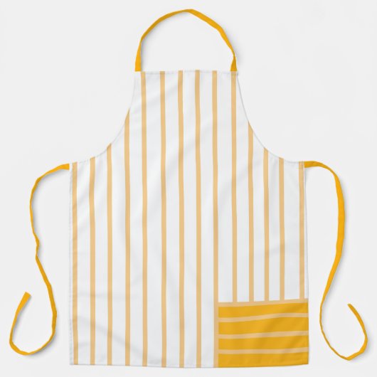 Tablier d'impression tout-en-dessus rayé jaune Dan (Recto)