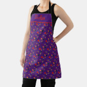 Tablier d'impression tout-en-dessus violet motif f (Insitu)