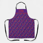 Tablier d'impression tout-en-dessus violet motif f (Recto)