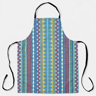 Tablier d'impression tout-en motif géométrique