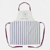 Tablier d'impression tout-en-plan à rayures bleues (Recto)