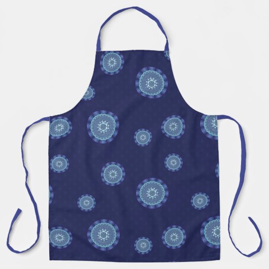Tablier d'impression tout-en-plan Mandala Water (Recto)