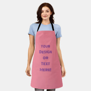 Tablier d'impression tout-en rose Rose personnalis
