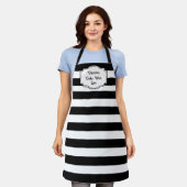 Tablier d'impression tout-en-un noir et blanc pers (Porté)