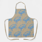 Tablier d'impression vintage bleu (Recto)