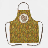 Tablier Dinde d'automne William Morris (Recto)