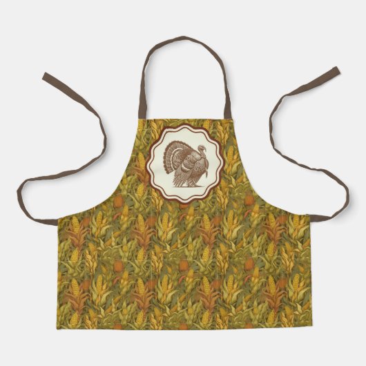 Tablier Dinde d'automne William Morris (Recto)