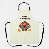 Tablier Dinde de Thanksgiving avec citrouilles (Recto)