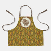 Tablier Dinde de William Morris Automne Maïs Rétro (Recto)