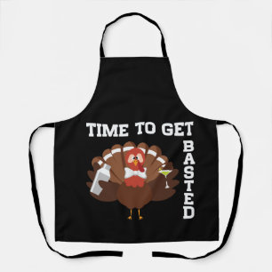Tablier Dinde drôle il est temps de badigeonner Thanksgivi