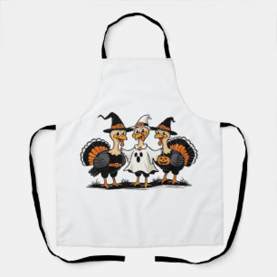 Tablier Dinde Halloween Boo, Dinde de Thanksgiving, Épouva