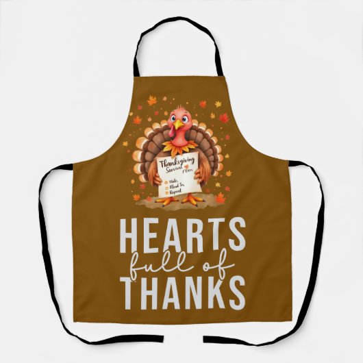 Tablier Dinde pour la fête de Thanksgiving (Recto)