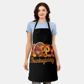 Tablier Dindes de Thanksgiving heureux automne (Porté)