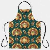 TABLIER DINDONS D'AUTOMNE & OR VERT (Recto)