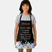 Tablier Dîner d'action de grâce Sous-chef d'aide Noir (Insitu)