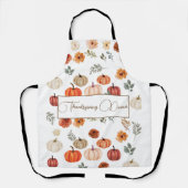 Tablier Dîner d'action de grâces d'automne Citrouille (Recto)