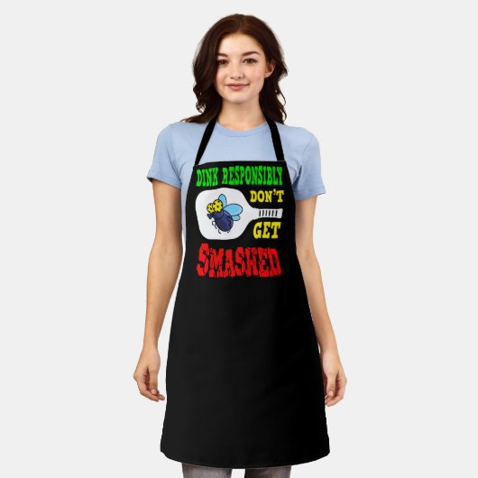 Tablier Dinez de manière responsable - Funny Pickleball (Porté)