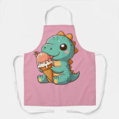 Tablier Dino mignonne de glace mangeur (Recto)