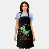 Tablier Dinosaur Joyeux Noël (Porté)