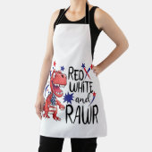 Tablier Dinosaure blanc rouge occidental (Insitu)