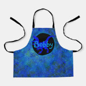 Tablier Dinosaure Bleu Personnalisé Cacher Les Enfants Imp (Recto)