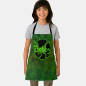 Tablier Dinosaure Vert Personnalisé Cacher Les Enfants Imp (Insitu)