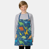 Tablier Dinosaures colorés (Porté)