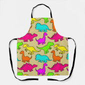 Tablier Dinosaures colorés (Recto)