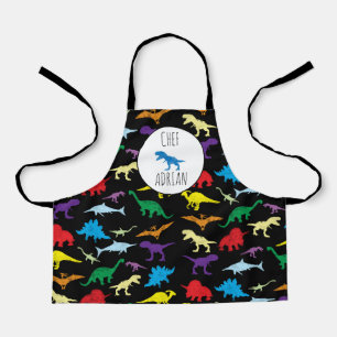 Tablier Dinosaures colorés Aquarelle Enfants Motif