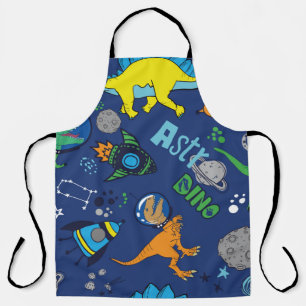 Tablier Dinosaures dans l'espace couleur dessinée à la mai