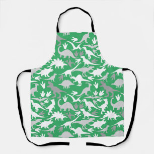 Tablier Dinosaures motif 01A Green BG