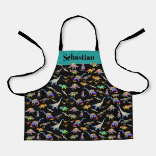 Tablier Dinosaures Motif coloré Nom des enfants