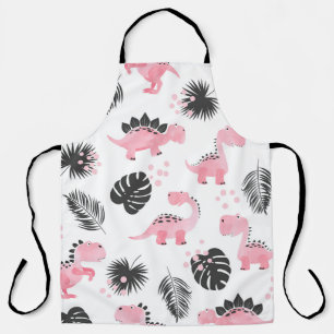 Tablier Dinosaures roses : Motif Enfants mignons.