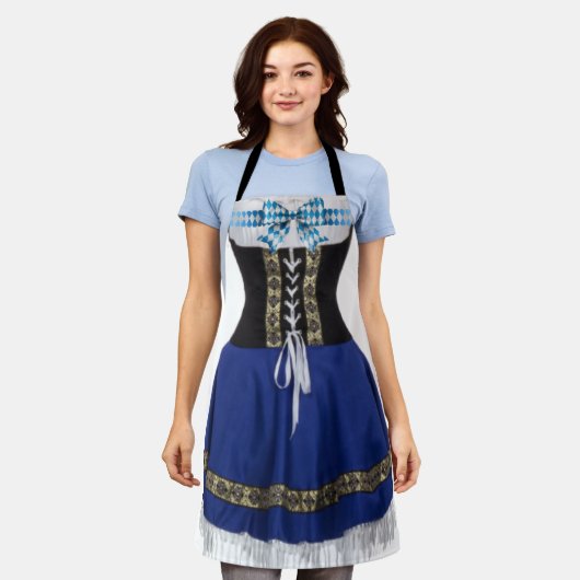 Tablier Dirndl Oktoberfest bavarois (Porté)
