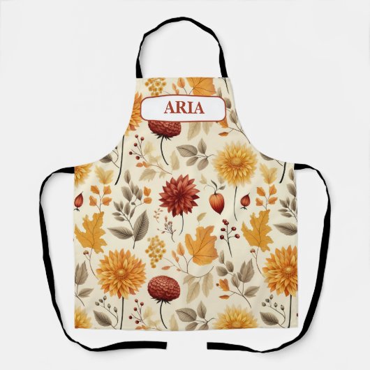 Tablier Dites-le avec les feuilles d'automne - Customisé (Recto)