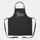 Tablier Diva Funny Whimsical Typographie (Recto)