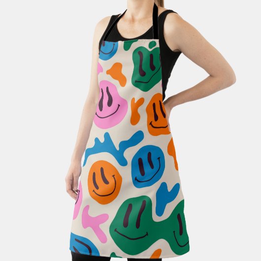Tablier Diverses facettes colorées et fondantes souriantes (Insitu)