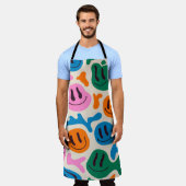 Tablier Diverses facettes colorées et fondantes souriantes (Porté)