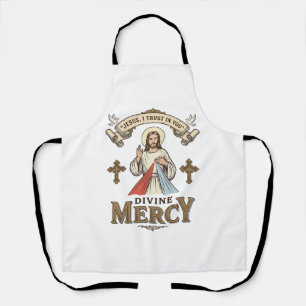 Tablier Divine Mercy Jésus Gravure Vintage Chemise Religie
