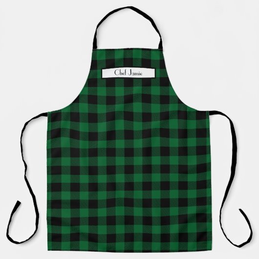 Tablier do-it-yourself Arrière - plan Vert Buffalo noir ch (Recto)