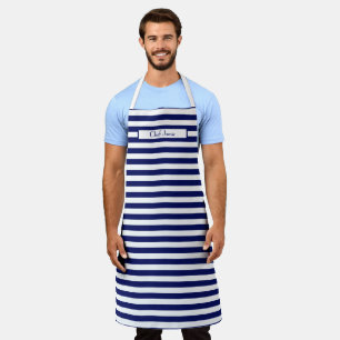 Tablier do-it-yourself Couleurs Horiz Blancs de la marine