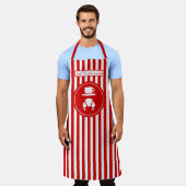 Tablier do-it-yourself Couleurs Verticale Grille Rouge Cro (Porté)