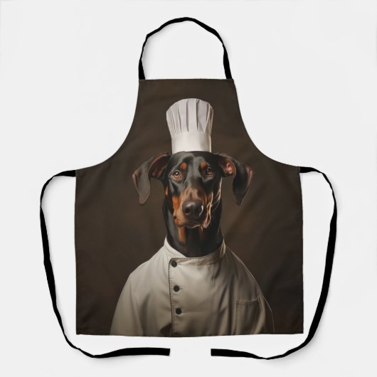 Tablier Doberman Chien Chef (Recto)