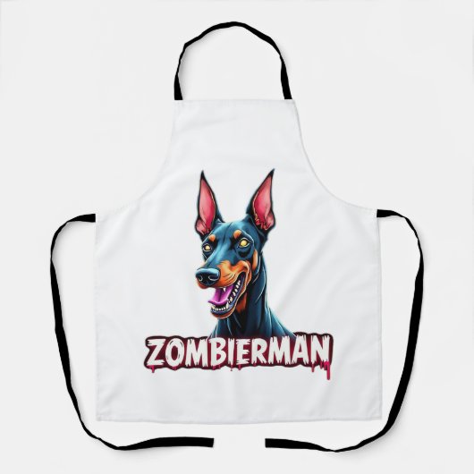 Tablier Doberman Dobie Doby Dobermann Chien Zombie Hallowe (Recto)