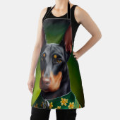 Tablier Doberman Dog en tenue de la Saint Patrick (Insitu)