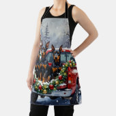 Tablier Doberman Pinscher Christmas Red Truck Holiday (Insitu)